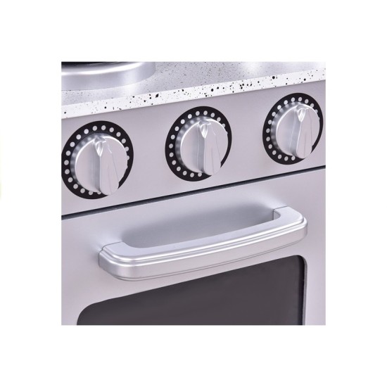 Daugiafunkcinė moderni medinė virtuvėlė Silver Kitchen