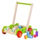 Ekologiškas medinis ECO TOYS stumdukas su 22 kaladėlių