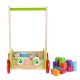 Ekologiškas medinis ECO TOYS stumdukas su 22 kaladėlių