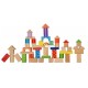 Lavinamosios medinės kaladėlės 50 vnt. Eco toys