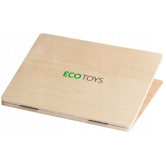 Medinis edukacinis vaikiškas "laptopas" Ecotoys