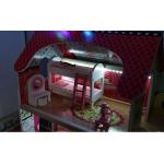 Lėlių namelis su baldeliais, baseinu ir LED apšvietimu 90 cm. aukščio