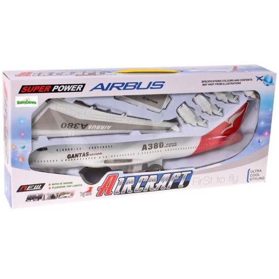 Lėktuvo Airbus modelis su šviesa ir garsu