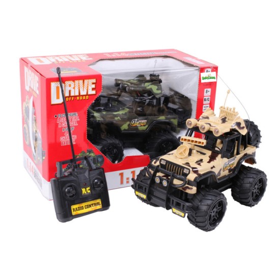 RC Mašinėlė su pulteliu JEEP MILITARY