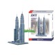 3D Puzlė, dėlionė „Petronas towers“ Malaizijoje esantys bokštai dvyniai