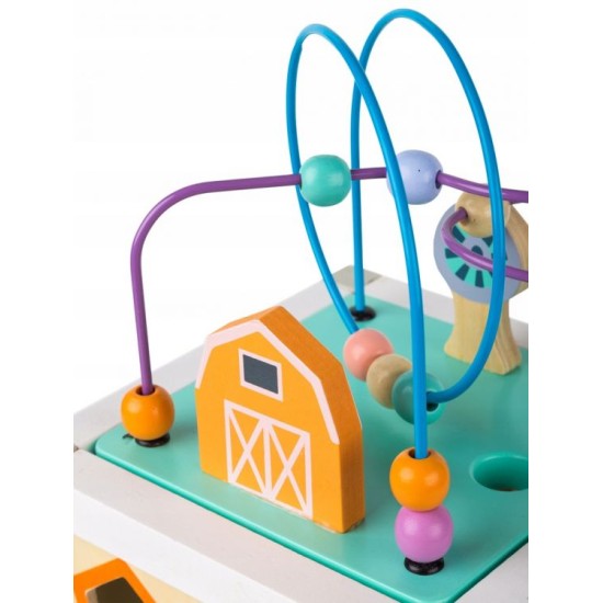 Ergoterapinis medinis lavinamasis kubas - labirintas ECO TOYS 5*1