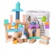 Lavinamosios medinės kaladėlės 50 vnt. Eco toys