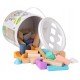 Lavinamosios medinės kaladėlės 50 vnt. Eco toys