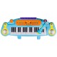 Vaikiškas pianinas - sintezatorius su mikrofonu ir kėdute - mėlynas Eco Toys