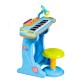Vaikiškas pianinas - sintezatorius su mikrofonu ir kėdute - mėlynas Eco Toys