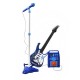 Žaislinė elektrinė gitara su stiprintuvu, mikrofonu ir MP3 jungtimi, mėlyna
