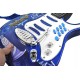 Žaislinė elektrinė gitara su stiprintuvu, mikrofonu ir MP3 jungtimi, mėlyna