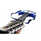 Žaislinė elektrinė gitara su stiprintuvu, mikrofonu ir MP3 jungtimi, mėlyna