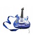 Žaislinė elektrinė gitara su stiprintuvu, mikrofonu ir MP3 jungtimi, mėlyna