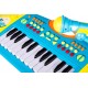Vaikiškas pianinas su mikrofonu ir kėdute - mėlynas Eco Toys