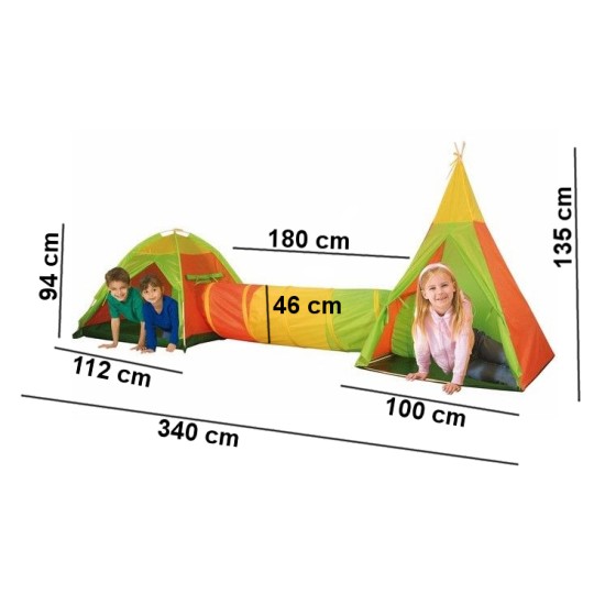 Palapinė-tunelis  340cm. WIGWAM 3*1