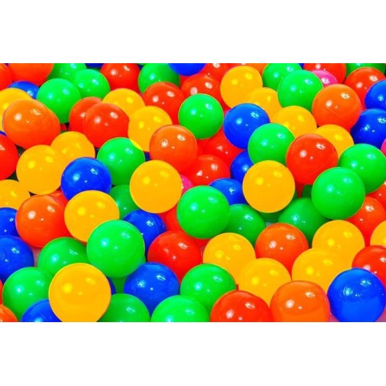 200 vnt. spalvotų plastikinių kamuoliukų