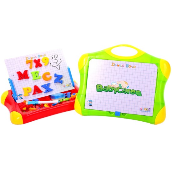 Magnetinė piešimo lenta su skaičiais ir raidėmis ABC+123