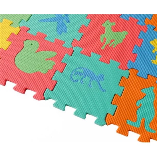 Minkštas EVA Edukacinis Kilimėlis - Dėlionė (puzzle) 72 dalys  16cmX16cm