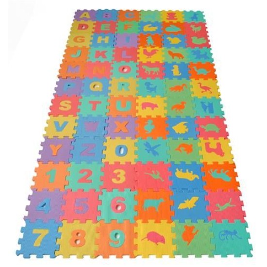 Minkštas EVA Edukacinis Kilimėlis - Dėlionė (puzzle) 72 dalys  16cmX16cm