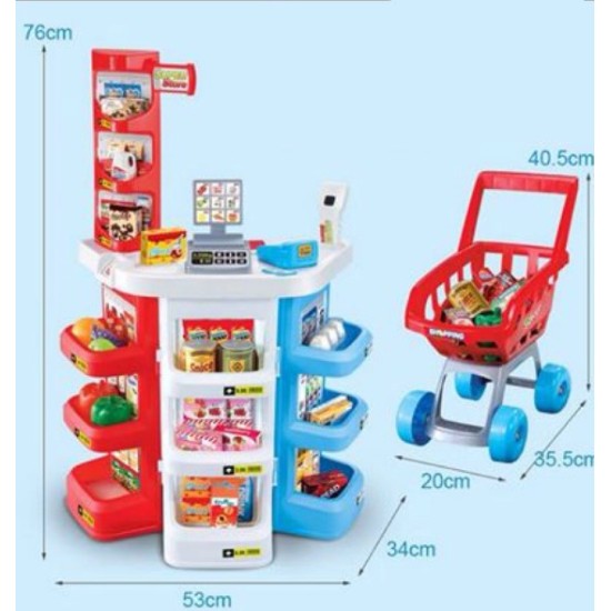 Parduotuvė supermarketas su vežimėliu SUPER STORE