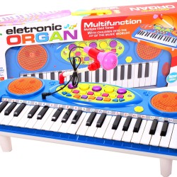 Pianinas sintezatorius su mikrofonu ir 37 klavišais - mėlynas