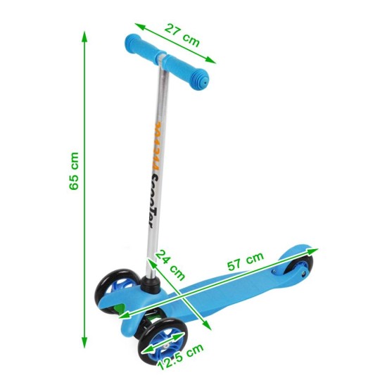 Triratis paspirtukas scooter mėlynas 