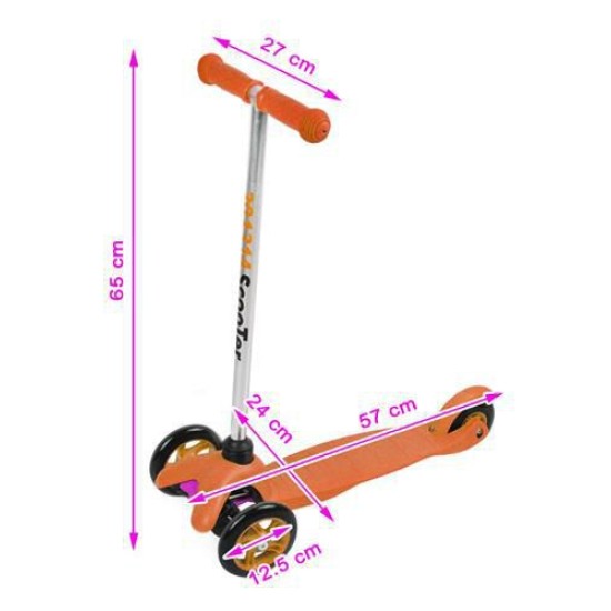 Triratis paspirtukas scooter oranžinis 