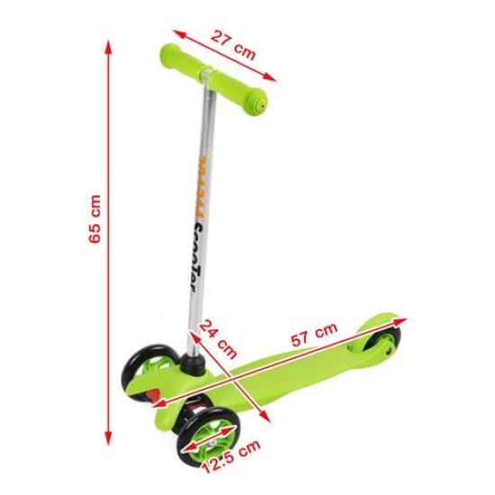 Triratis paspirtukas scooter žalias 