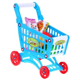 Žaislinis pirkinių vežimėlis su pjaustomomis daržovėmis ir pirkiniais "Cart"