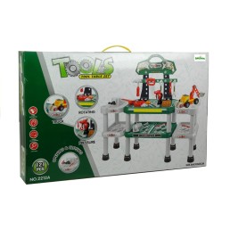 Didelis vaikiškas meistro darbastalis su įrankiais 86 cm.