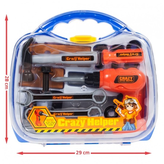 Žaislinis meistro rinkinys lagaminėlyje "Crazy helper"
