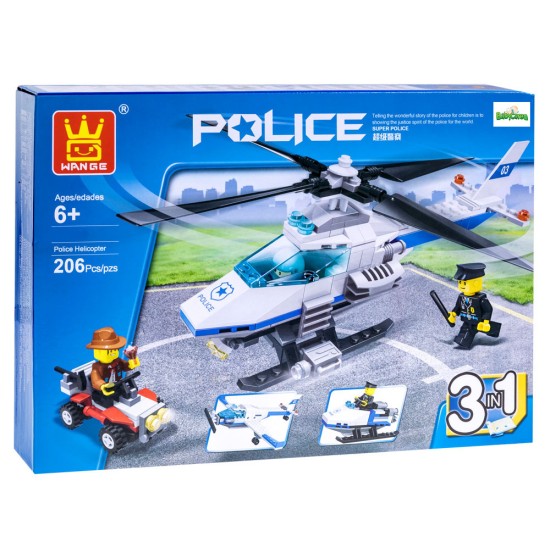 Lavinamasis konstruktorius Super Police, 206 dalys 3in1