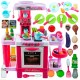 Vaikiška virtuvėlė su orkaite ir aksesuarais KIDS COOK rose
