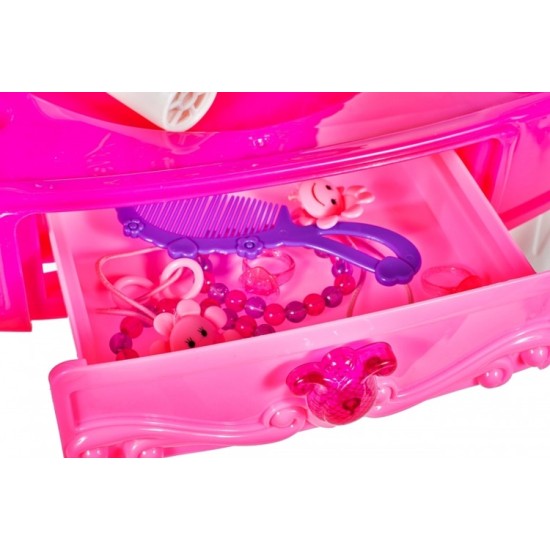Grožio salonas Princesei su aksesuarais, kėdute ir MP3  "CROWN"