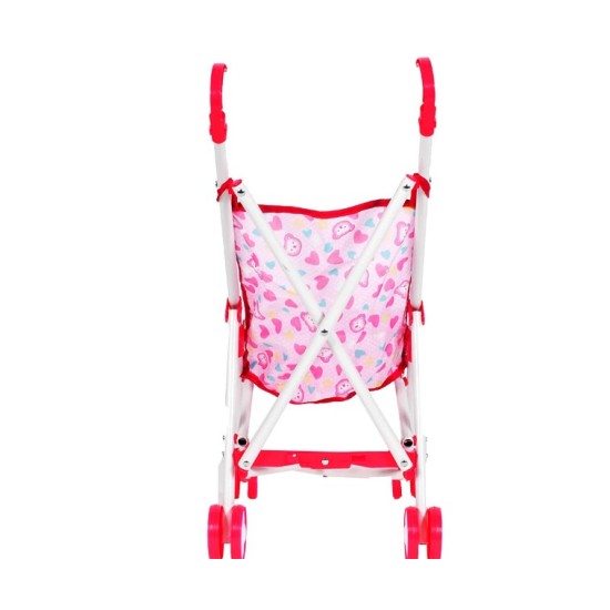 Lėlių vežimėlis-skėtukas HOT PINK 52cm.