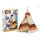 Žaidimų palapinė "Tipi" su 60 margaspalvių kamuoliukų