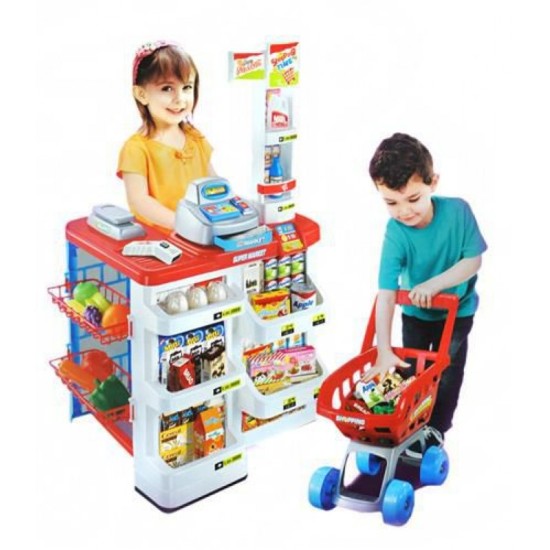 Parduotuvė supermarketas su vežimėliu HOME SUPERMARKET