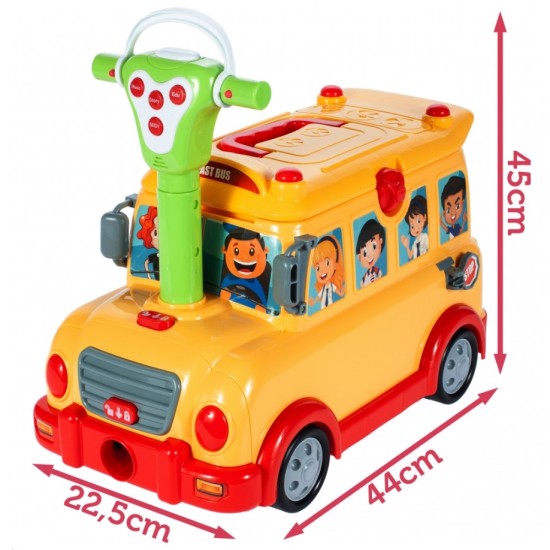 Interaktyvus stumdukas - Linksmasis autobusiukas 3in1