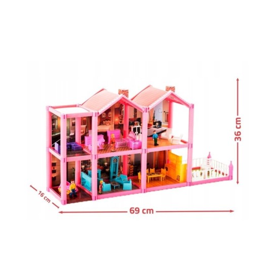 Dviejų aukštų vila su terasa, 136 dalys