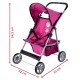 Lėlių vežimėlis-skėtukas HOT PINK 54.5cm.