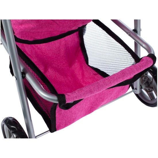 Lėlių vežimėlis-skėtukas HOT PINK 54.5cm.
