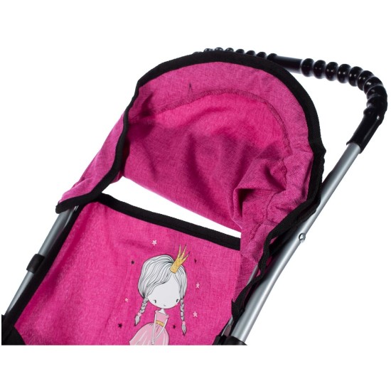 Lėlių vežimėlis-skėtukas HOT PINK 54.5cm.