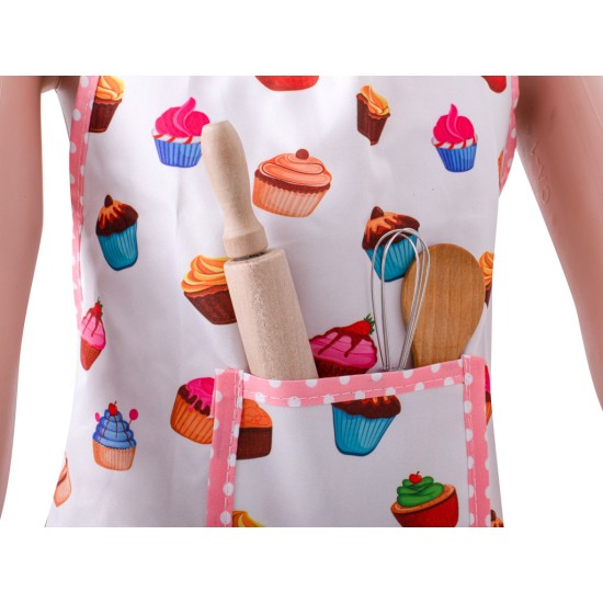 Konditerių rinkinys su prijuostę ir virtuvės šefo kepure 