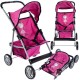 Lėlių vežimėlis-skėtukas HOT PINK 54.5cm.