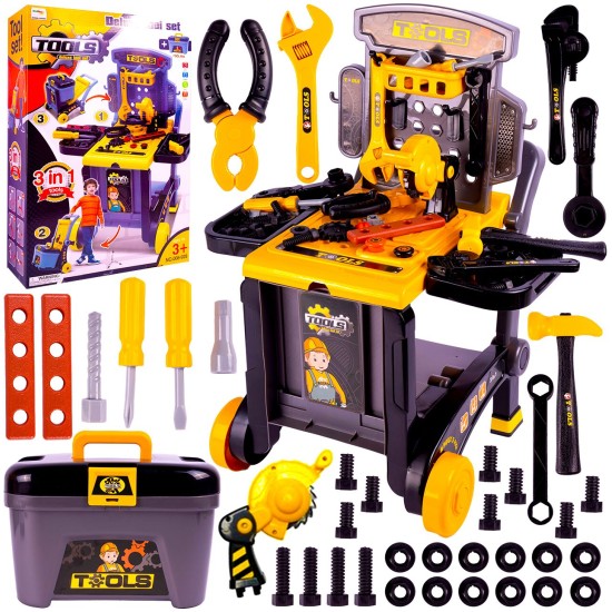 Vaikiškas meistro darbastalis - lagaminas, TOOLS