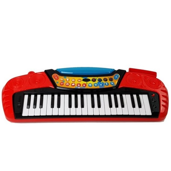 Vaikiškas pianinas - sintezatorius su mikrofonu ir kėdute - RedBlack