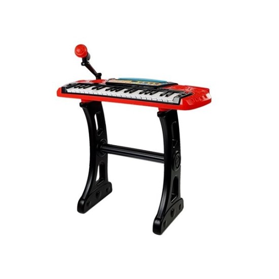 Vaikiškas pianinas - sintezatorius su mikrofonu ir kėdute - RedBlack