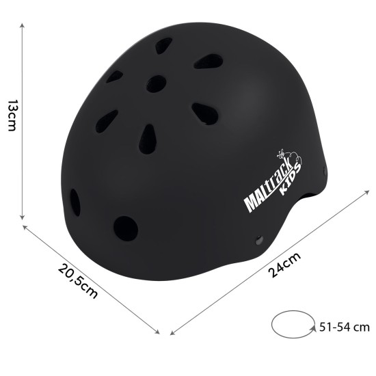 Vaikiškas šalmas dviračiui, riedučiams, pačiūžoms, reguliuojamas, su ventiliacija, lengvas, 48-54 cm