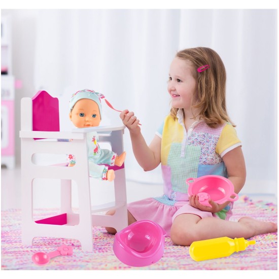 Lėlytė Deluxe 27 cm. su drabužiais, stalo įrankiais ir kitais priedais